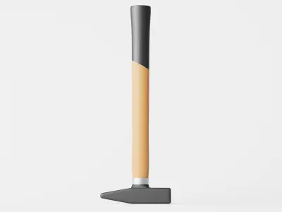 Tack Hammer or Upholstery Hammer Low-poly 3D model