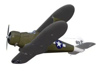 Beechcraft Model D17 Staggerwing 3D model