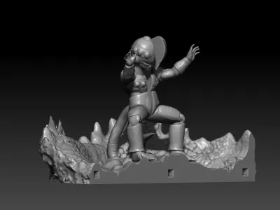 Mecha Frieza vs future trunks the first part 3D print model 3D print model