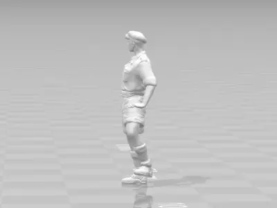 Captain miniature II World War 3D print model