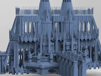 Cathedral Palace Baroque gothic Large Grand 2 3D model