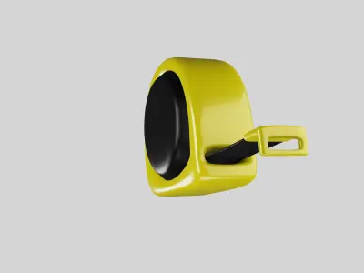 Yellow measure tape 3D model