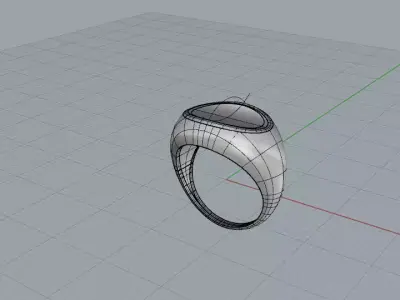 Anello Sweep2 con traforo Free 3D model