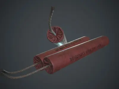 Dynamite PBR Game Ready pair of cigars Low-poly 3D model