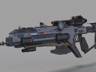 Science Fiction Gun 3 - Rifle 3D model