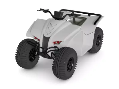7 Wheel Snowmobile 3D model