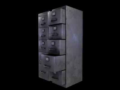 Cabinet V1 - 004 Low-poly 3D model