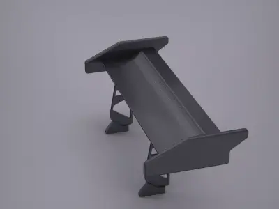Carbon spoiler automotive style tuning 3D model