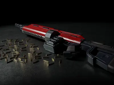 MOLTEN T60 Assault Rifle Low-poly 3D model