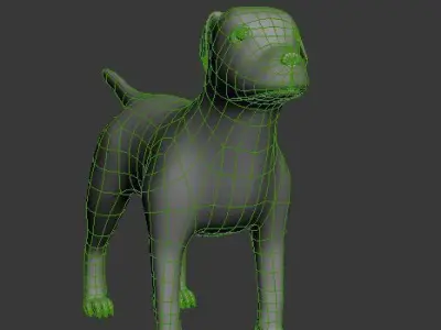 Pit pull Dog 3D model