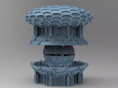 Ivy mushroom root 3  Low-poly 3D model