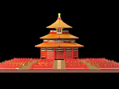 Chinese palace temple of heaven  3D model