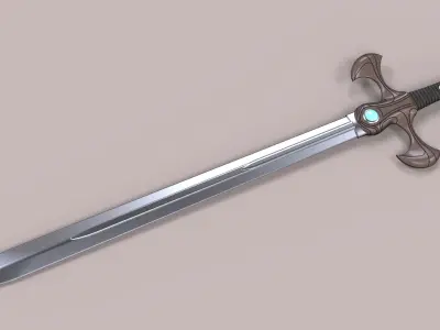 Fantasy sword 3D model buy
