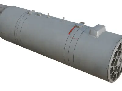 B8B20 Helicopter Unguided Rocket Pod Game Ready Model PBR  Low-poly 3D model