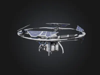 Solar Panel Aerial Charging Drone FRD-03 3D model