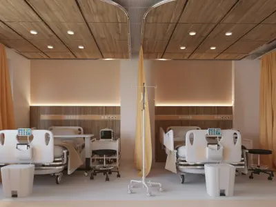 Hospital Ward Interior 3D model
