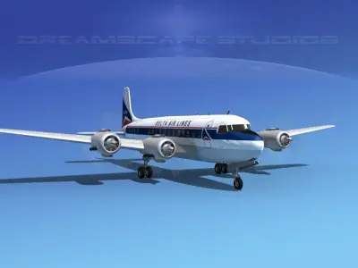 Douglas DC-6 Delta Airlines 2 3D model