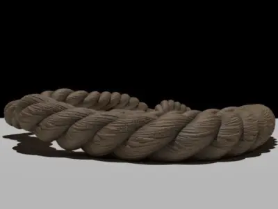 High-Poly Rope 3D model