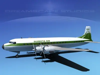 Douglas DC-7C Olympia  3D model