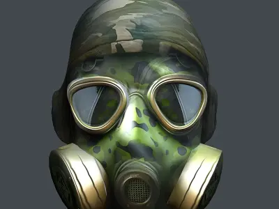 Helmet 3d model military combat Military scifi Low-poly 3D model Low-poly 3D model get
