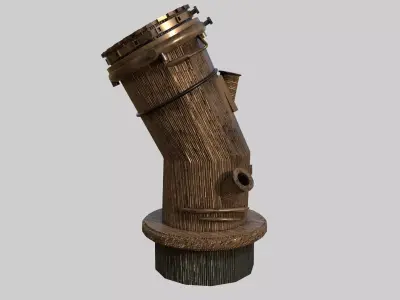 Exhaust Low-poly 3D model buy
