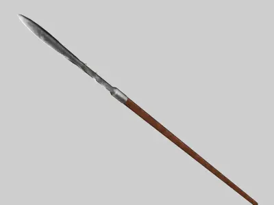 Sawtooth spear 3D model