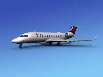 Canadair CRJ200 Delta Connection 3D model