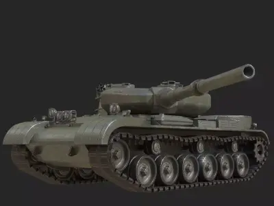 3 coatings of PLA Army WZ1224 Main Battle Tank MBT Low-poly 3D model
