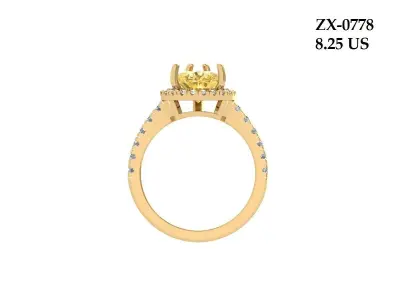 Pear Engagement Ring 3D print model purchase