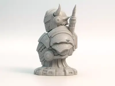 Sci-fi Armored Warrior 3D Print Model 3D print model