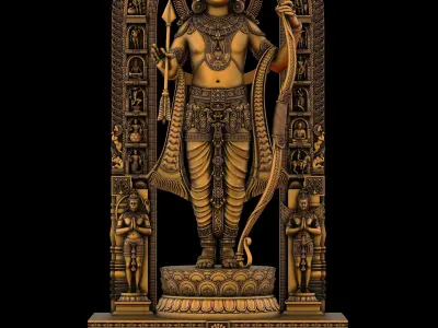 Ram Lalla Murti Gold 3D print model
