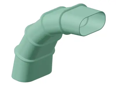 Plastic HVAC Oval Elbow Air Duct Toy 3D model