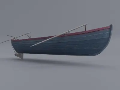 Wood Boat 3D model