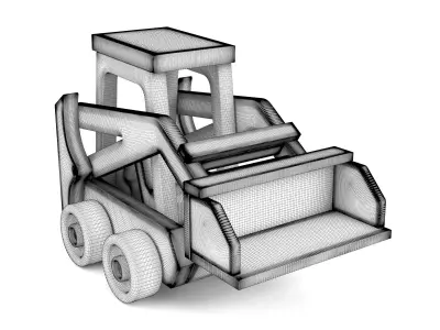 Wooden toy loader 01 3D model
