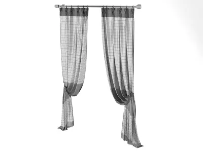  Country Solid Nature Linen Curtains 
