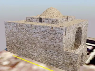 fire tample 3D model