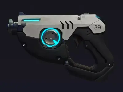 Tracer guns from Overwatch Low-poly 3D model