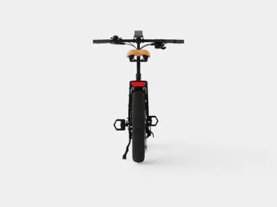 Matte Black Bike Low-poly 3D model