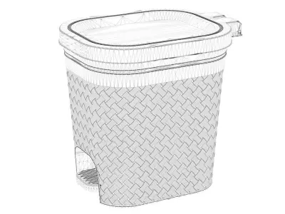 Hard Plastic Bin 3D model