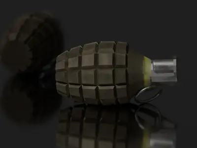 Mk2 Grenade - low poly Low-poly 3D model