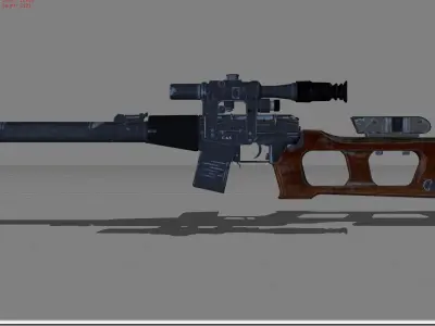 VSS Pubg  Low-poly 3D model