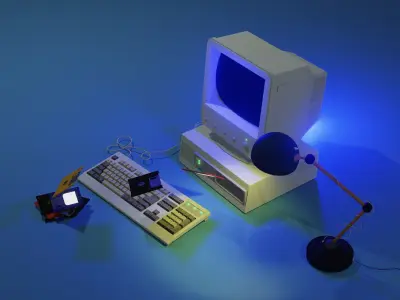 retro pc 3D model
