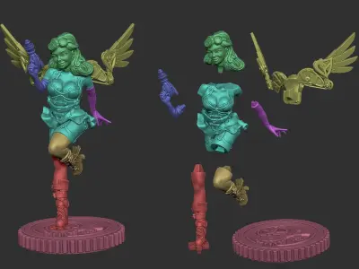 Steampunk Fairy Pinup 3D print model