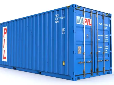 20 feet PIL standard shipping container 3D model