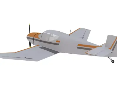 Jodel D112 Low-poly 3D model