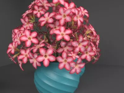 vase with plant Free 3D model