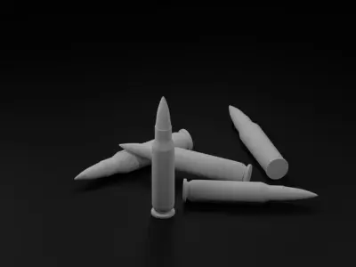 AK-47 Bullet Free 3D model