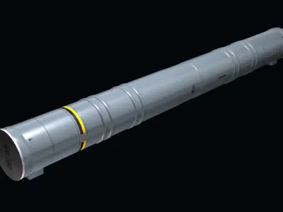Exocet MM40 Low-poly 3D model