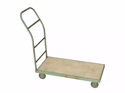 The cart metal dolly on wheels 3D model