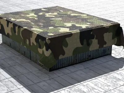 realistic container and oil barrel Free 3D model